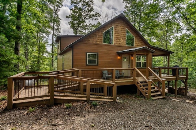 68 Whispering Hawk Ct, Morganton, GA 30560 - back of property with a deck