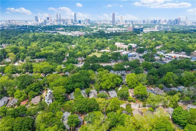 drone / aerial view of a skyline view