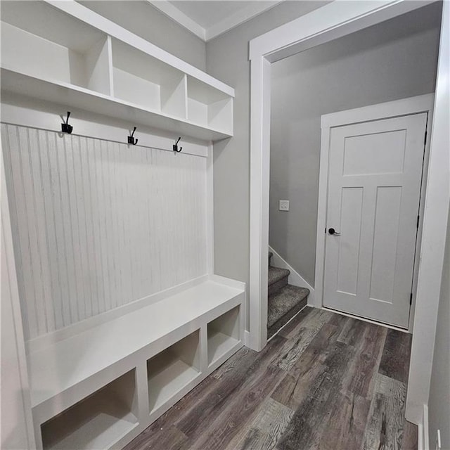 6093 Wayarer Dr, Villa Rica, GA 30180 - mudroom with dark wood-type flooring