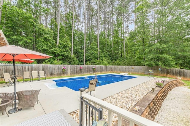1667 Quail Run, Conyers, GA 30094 - view of swimming pool with a patio and a fenced backyard