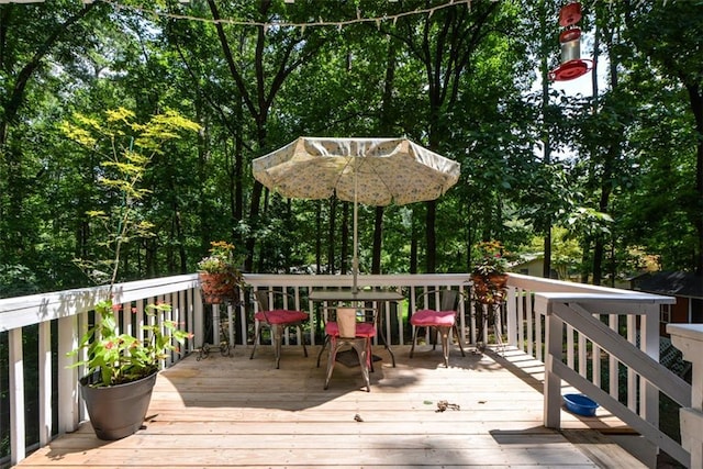 view of wooden terrace