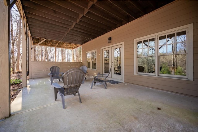 view of patio / terrace with french doors