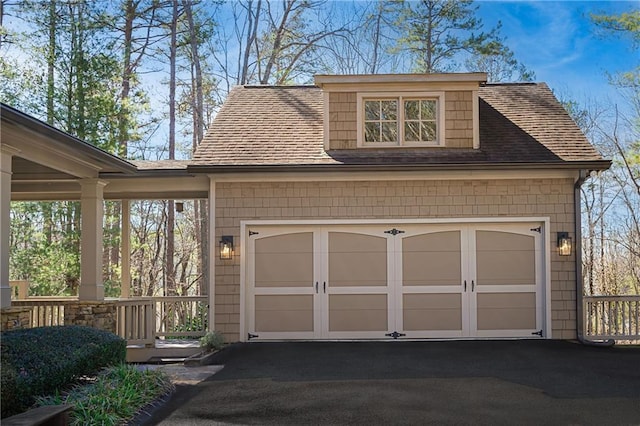 garage with driveway