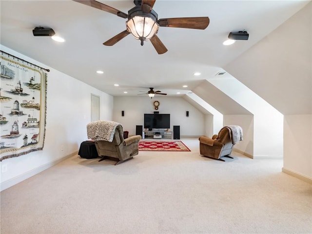 11 Stillwater Way, Hoschton, GA 30548 - carpeted living room featuring ceiling fan and recessed lighting