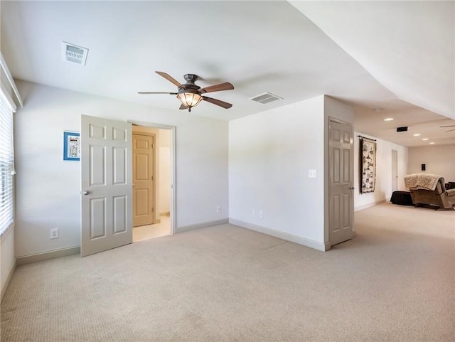 11 Stillwater Way, Hoschton, GA 30548 - spare room featuring ceiling fan, light carpet, recessed lighting, and healthy amount of natural light