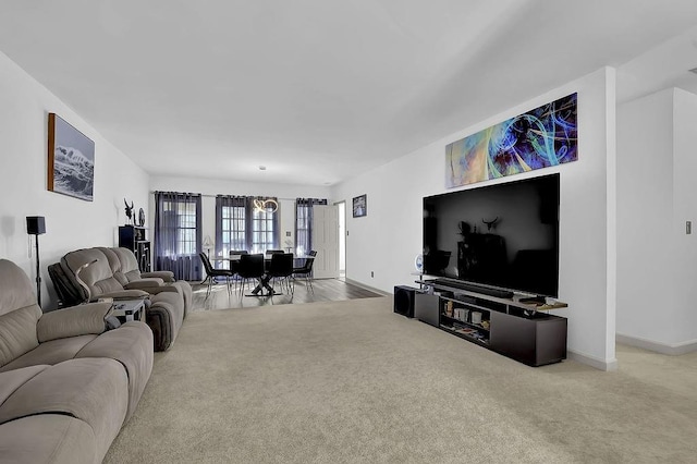 view of carpeted living room