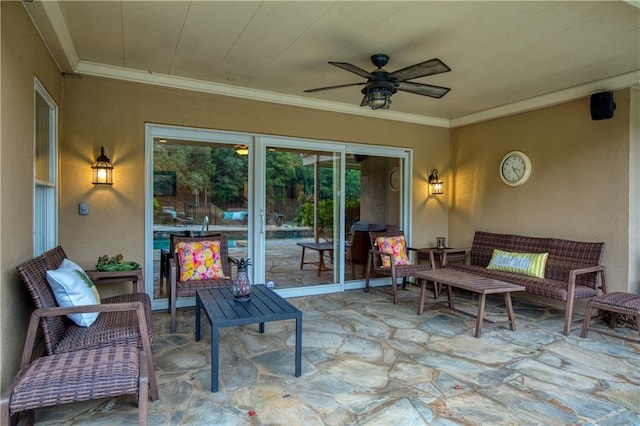 2675 Portabella Ln, Cumming, GA 30041 - view of patio / terrace featuring ceiling fan