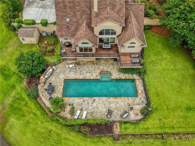 2675 Portabella Ln, Cumming, GA 30041 - view from above of property featuring a pool area