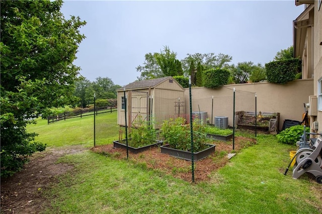 2675 Portabella Ln, Cumming, GA 30041 - view of yard featuring a vegetable garden and cooling unit