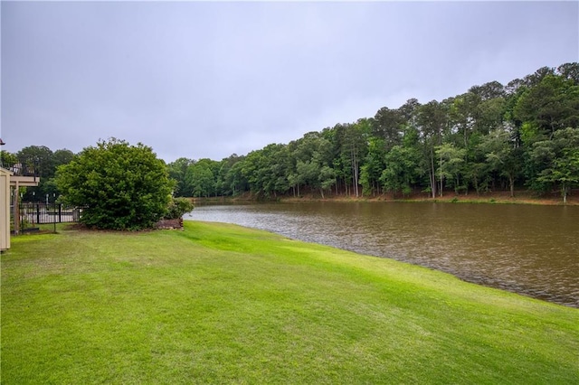 2675 Portabella Ln, Cumming, GA 30041 - water view with a heavily wooded area