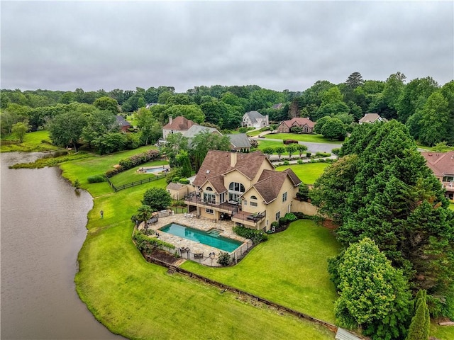 2675 Portabella Ln, Cumming, GA 30041 - aerial view of a pool area and a large body of water