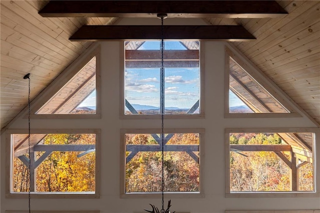 details with beam ceiling and wood ceiling