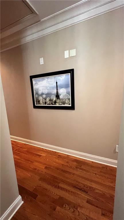1175 Grassy Oat Ln, Lawrenceville, GA 30045 - spare room with wood finished floors and ornamental molding