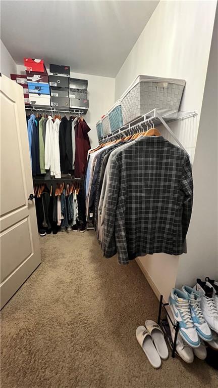 1175 Grassy Oat Ln, Lawrenceville, GA 30045 - walk in closet featuring carpet floors