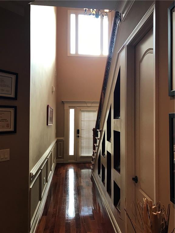 1175 Grassy Oat Ln, Lawrenceville, GA 30045 - entryway with dark wood-type flooring