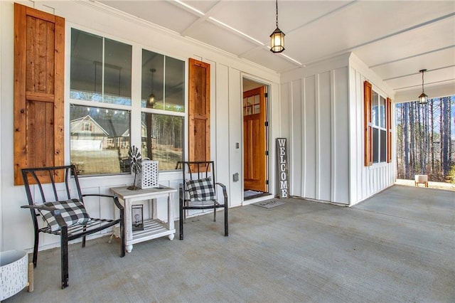 view of patio / terrace featuring covered porch