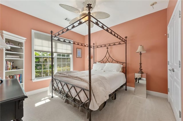 4535 Vanadium Bnd, Cumming, GA 30040 - bedroom featuring baseboards, carpet, a closet, and ceiling fan