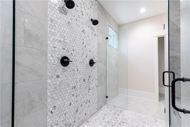 bathroom with an enclosed shower