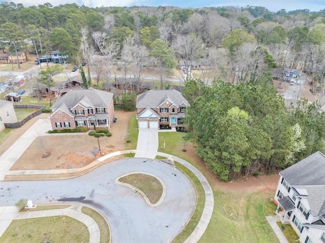 drone / aerial view with a residential view