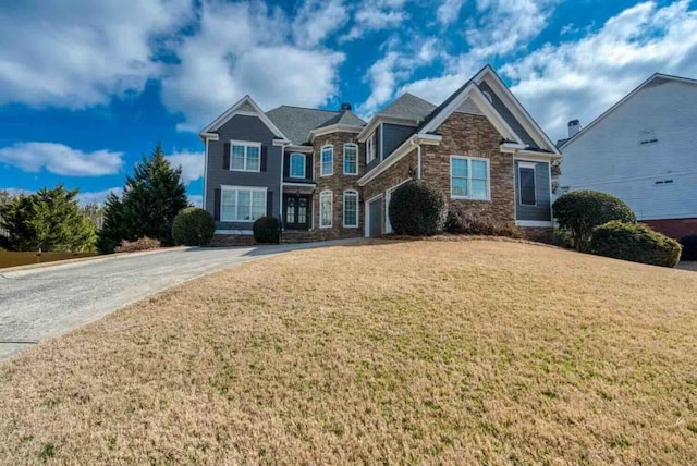 view of front of house with a front yard