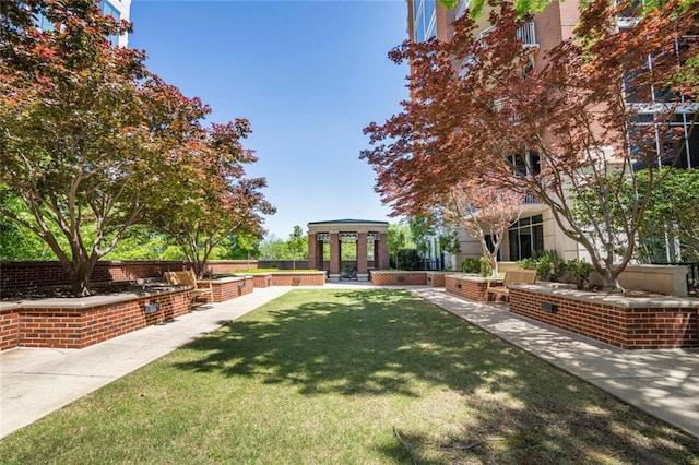1820 Peachtree St NW Unit 1008, Atlanta, GA 30309 - view of grassy yard featuring a gazebo