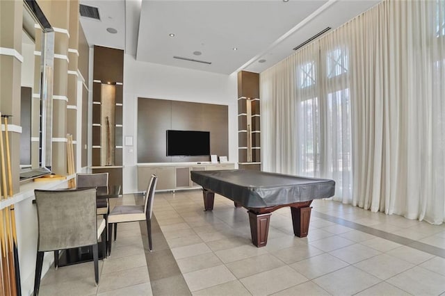 1820 Peachtree St NW Unit 1008, Atlanta, GA 30309 - game room featuring light tile patterned floors and billiards table