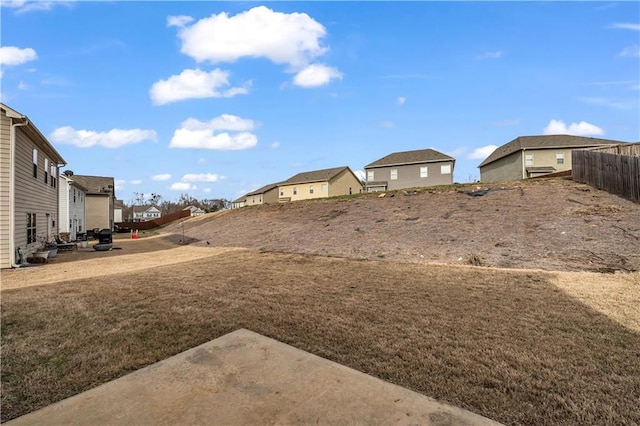 view of yard with a residential view