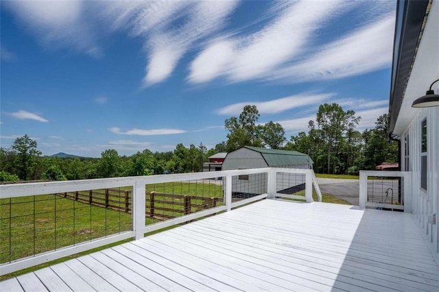 437 Crabapple Rd, Dahlonega, GA 30533 - wooden terrace with a shed and a lawn