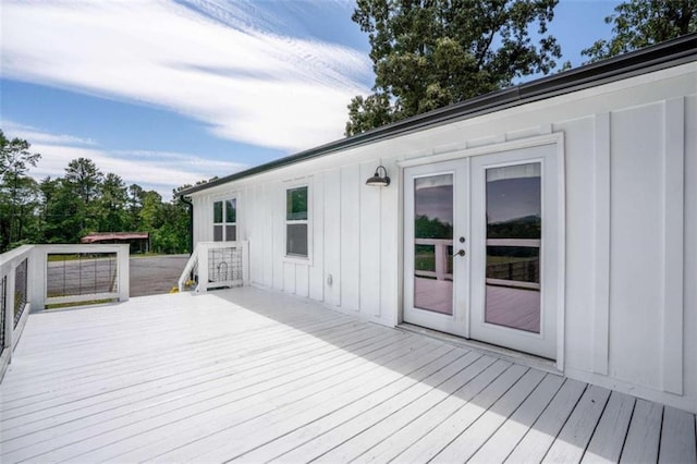 437 Crabapple Rd, Dahlonega, GA 30533 - wooden deck featuring french doors