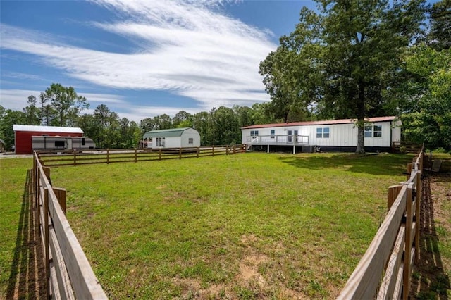 437 Crabapple Rd, Dahlonega, GA 30533 - view of yard with an outdoor structure and a wooden deck
