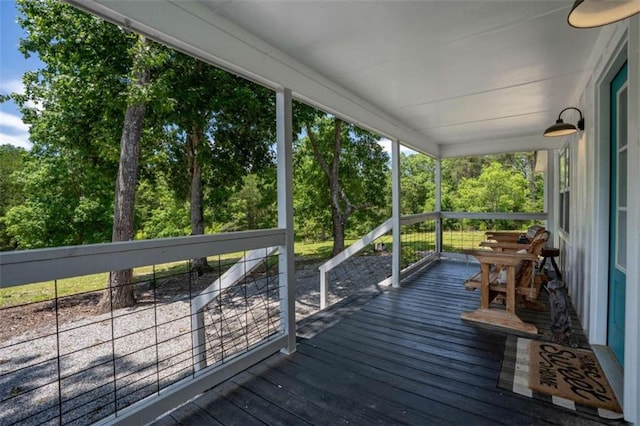 437 Crabapple Rd, Dahlonega, GA 30533 - deck with view of wooded area
