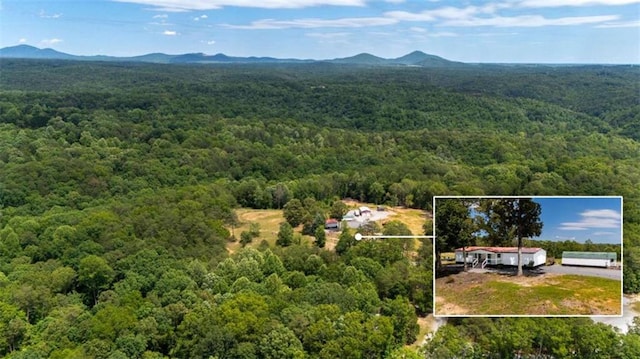437 Crabapple Rd, Dahlonega, GA 30533 - aerial overview of property's location featuring property boundaries highlighted and mountains