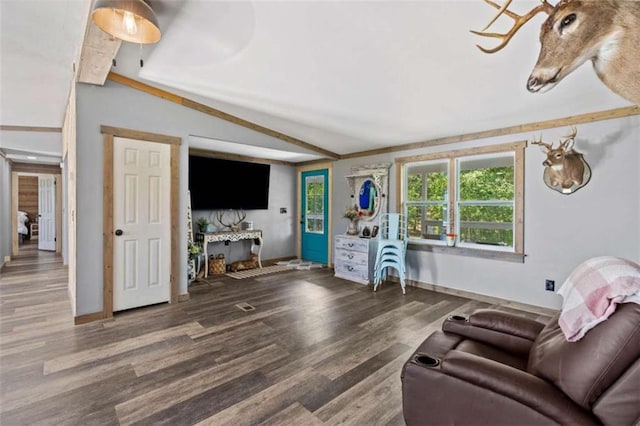 437 Crabapple Rd, Dahlonega, GA 30533 - living area with wood finished floors and baseboards