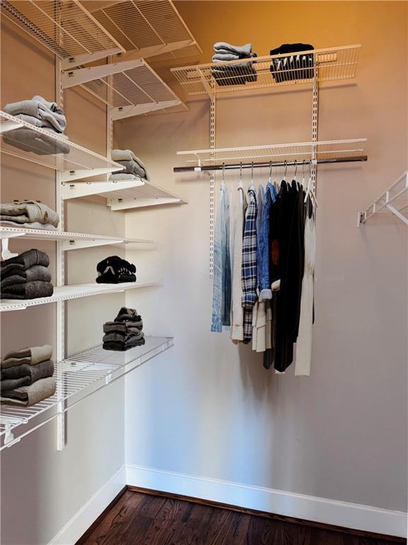 384 Ralph Mcgill Blvd NE Unit 121, Atlanta, GA 30312 - walk in closet featuring wood finished floors