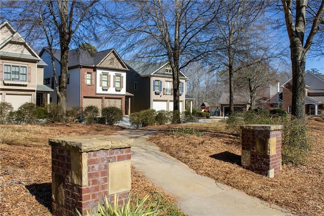 view of front of home with a residential view