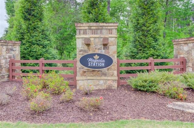 view of community sign