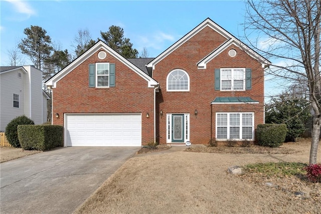 view of front property with a garage