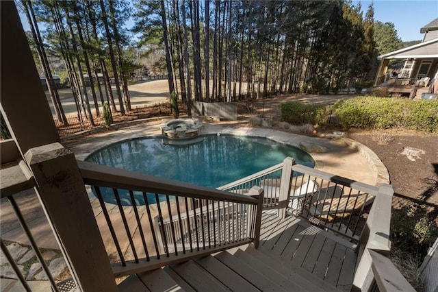 183 Applewood Ln, Acworth, GA 30101 - view of pool with a wooden deck and a pool with connected hot tub