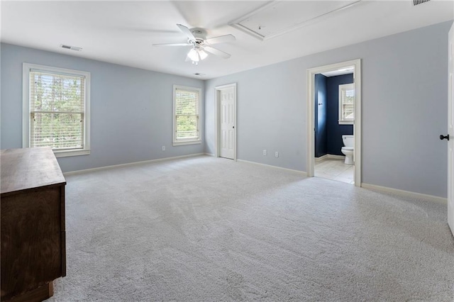 183 Applewood Ln, Acworth, GA 30101 - unfurnished bedroom featuring multiple windows, attic access, and light colored carpet