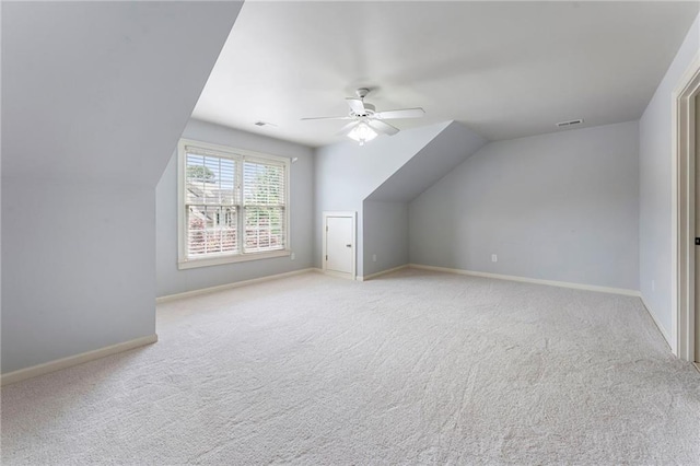 183 Applewood Ln, Acworth, GA 30101 - bonus room featuring a ceiling fan, carpet flooring, vaulted ceiling, and baseboards