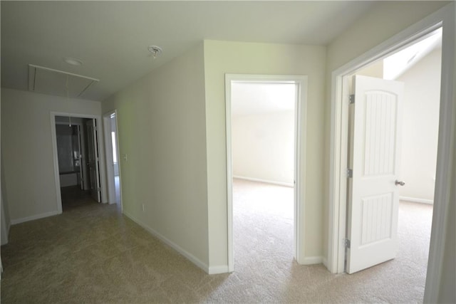 2307 Overlook Ave, Lithonia, GA 30058 - corridor with attic access, carpet, and baseboards