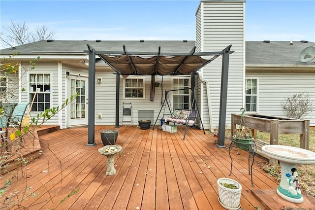 view of wooden terrace