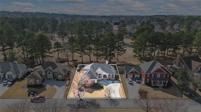 drone / aerial view featuring a residential view