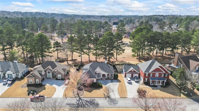 aerial view with a residential view