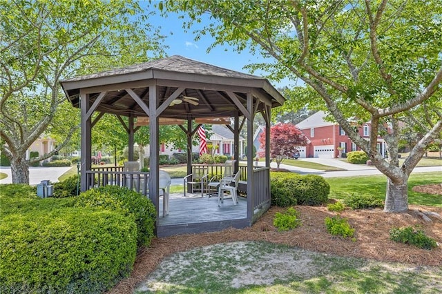 view of home's community with a gazebo