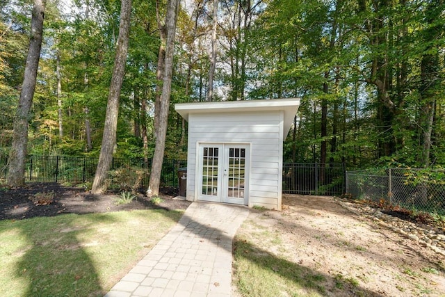 225 Jayne Ellen Way, Alpharetta, GA 30009 - view of outbuilding with french doors