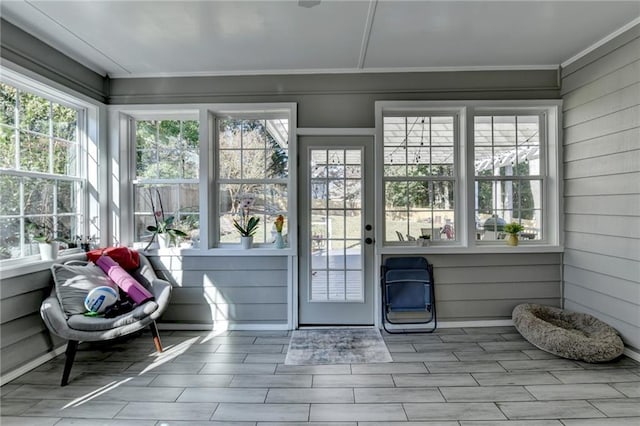 view of sunroom