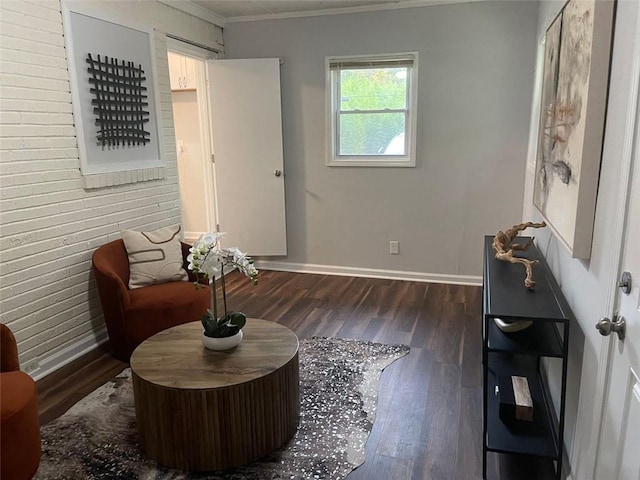 2135 Niskey Lake Rd SW, Atlanta, GA 30331 - sitting room featuring crown molding, baseboards, and wood finished floors