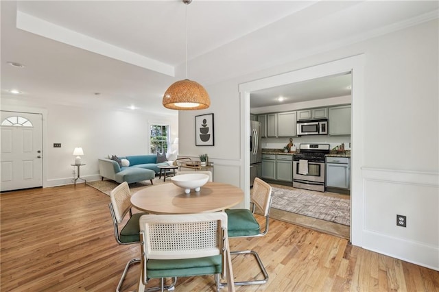 1592 Braeburn Dr SE, Atlanta, GA 30316 - dining space with light wood-style floors and recessed lighting