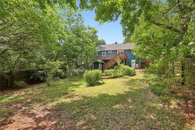 1592 Braeburn Dr SE, Atlanta, GA 30316 - view of yard with stairs and a deck